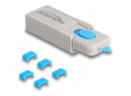 Delock - Nástroj blokátoru portu USB-C - šedá, modrá (balení 5)