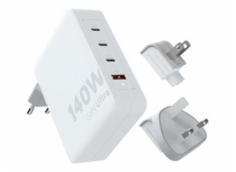 xtorm XVC2067 - Síťový adaptér - kabel, GaN - AC 100-240 V - 140 Watt - výstupní konektory: 4