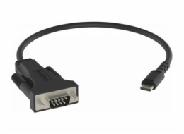 Vision Professional - Sériový adaptér - 24 pin USB-C (M) do DB-9 (M) - černá
