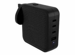 Targus HyperJuice - Síťový adaptér - GaN - 100 Wh - QC 3.0, Power Delivery 3.0 + PPS - 4 výstupní konektory (USB, 3 x USB-C) - černá