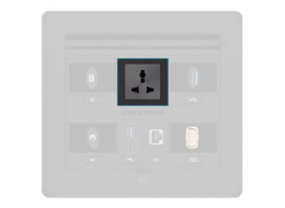 Crestron FT2A-PWR-UN-1-BASIC - Výstupní zásuvka - zásuvkový modul, jednoduchý, univerzální - Typ B, typ F, Typ G, Typ I - 1 napájecí zásuvka - 10 A - AC 120-240 V - černá