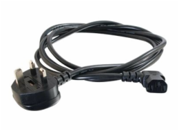 C2G 1m 18 AWG UK 90° Power Cord (IEC320C13R to BS 1363) - Elektrický kabel - power IEC 60320 C13 do BS 1363 (M) pravoúhlý - 1 m - černá