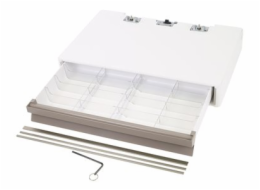 Ergotron CareFit Pro - Upevňovací komponent (dělicí příčka do zásuvky, obkladové desky, uzemnění zásuvky) - uzamykatelný - zdravotní - bílá, teplá šedá - lze připevnit na vozík