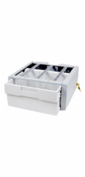 Ergotron StyleView Supplemental Storage Drawer, Single Tall - Upevňovací komponent (výsuvná zásuvka) - pro vozík - uzamykatelný - šedá, bílá