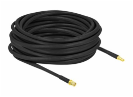 Delock - Prodlužovací šňůra pro anténu - RP-SMA zástrčka do RP-SMA se zdířkami (female) - 10 m - koaxiál - černá