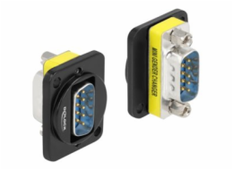 Delock D-Type Module - Přichycení talíře modulárního zařízení - montáž na panel - DB-9 - černá