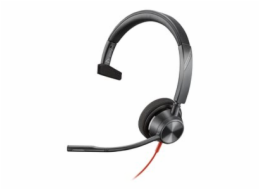 Poly Blackwire 3310-M - Blackwire 3300 series - náhlavní souprava - náhlavní - kabelové - USB-C, 3.5 mm jack - černá - certifikováno pro Microsoft Teams