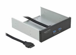 Delock - Panel portů úložiště - USB 3.2 Gen 1 x 2 - černá
