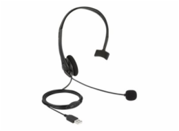 Delock&nbsp;-&nbsp;Náhlavní&nbsp;souprava&nbsp;-&nbsp;náhlavní&nbsp;-&nbsp;kabelové&nbsp;-&nbsp;USB-A&nbsp;-&nbsp;černá