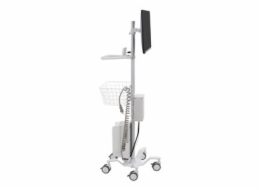 Ergotron StyleView Pole Cart - Vozík - pro LCD displej/tablet - jasně bílá - velikost obrazovky: až 24"