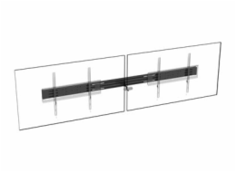 Vision VFM-F50_DL - Upevňovací komponent (kolejnice) - pro 2 ploché panely - hliník - černá - velikost obrazovky: up to 86" - montáž na stěnu, přimontovatelný podlahový stojan