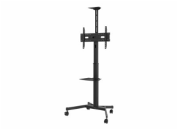 Vision VFM-F19 - Vozík - nastavitelná výška - pro LCD displej / mini PC - ocel - pískovaný černý - velikost obrazovky: 31"-80"