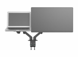 Vision VFM-DAD/4 - Montážní sada - nastavitelné rameno - pro 2 LCD displeje nebo LCD displej a notebook/tablet - hliník, ocel - matná čerň - velikost obrazovky: 17"-27" - upevnitelné na stůl