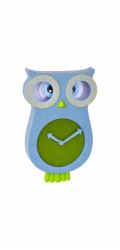 TFA 60.3052.06 modrá/zelená Lucy Kids Pendulum Clock Owl