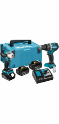 Makita sada elektrického nářadí MAKITA.ZES.COMBO 18V (DHP484+DTW300) 3x5,0Ah DLX2359TJ1