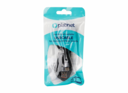 Platinet Nabíjecí Kabel USB-A - USB-C 2,1A, 18W, 2m, černý oplet