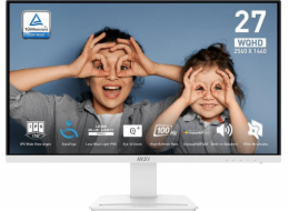 MSI monitor PRO MP273QW E2, 27" IPS/2560 x 1440 (WQHD)/100Hz/1ms/DP/2x HDMI/bílá