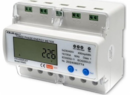 Qoltec 50883 Tři fázefrn elektronický měřič spotřeby energie na lištu DIN | Wi-Fi | TUYA | 400V | LCD