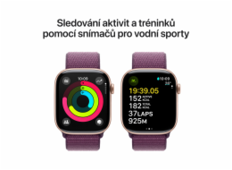 Apple Watch S10 Cell/42mm/Rose Gold/Sport Band/Plum