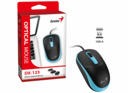 GENIUS DX-123 Ocean Blue/ drátová/ 1200 dpi/ USB/ černomodrá