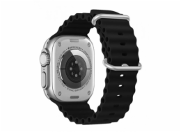 Swissten řemínek pro apple watch silikonový - marine straps 42 / 44 / 45 / 49 mm černý