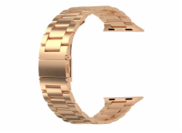 Swissten řemínek pro apple watch kovový 42 / 44 / 45 / 49 mm růžovo zlatý