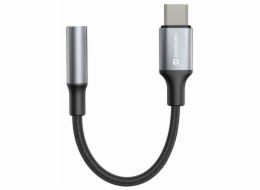 Swissten audio adaptértextile usb-c (samec) / 3,5mm aux 0,15 m černý (nahrazuje 73501301)