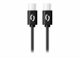 Datový kabel ALIGATOR POWER 65W, USB-C/USB-C 3A 0,5m, černý