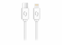 Datový kabel ALIGATOR POWER 30W, USB-C/Lightning 3A 0,5m, bílý