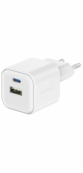 Swissten síťový adaptér 12w 1x usb-c + 1x usb-a  bílý