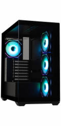 BitFenix skříň CETO / ATX / 4x 120mm FRGB fan / 2x USB 3.0 / USB-C / tvrzené sklo / černá