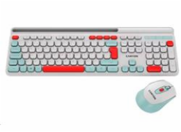CANYON HSET-W5 bezdrátový SET CS klávesnice + optická myš, 2,4 Ghz, 105 kláves, bílý