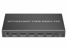 PremiumCord HDMI 1 vstup - 4 monitory, Video Wall controller, 8 zobrazovacích módů