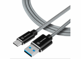 Tactical Fast Rope Aramid Cable USB-A/USB-C 2m Grey