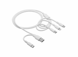 Akyga Kabel USB-A + USB-C / USB-C + USB Micro B + Lightning 1.2m AK-USB-52