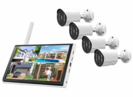 TRX Innotronik ICS-WKM10MA04 Bezpečnostní Venkovní wi-fi NVR kit 4ks 3MPix kamer + LCD displej 10,1"