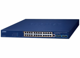 Planet GS-4210-24UP4X L2/L4 switch, 24x1Gb, 4x10Gb SFP+, 24x PoE++ 802.3bt 720W, NMS, QoS