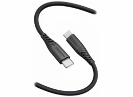 SWISSTEN DATOVÝ KABEL SOFT SILICONE USB-C / USB-C 0,4 M ČERNÝ