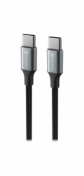 SWISSTEN DATOVÝ KABEL TEXTILE II USB-C / USB-C 1,5 M ČERNÝ