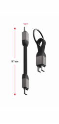 Swissten magnetický keychain kabel usb-c / usb-c 9,7 cm