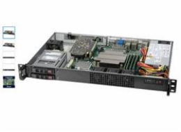 SUPERMICRO 1U server 1x LGA1200, , 4x DDR4 ECC, 2x 2.5" HS SAS/SATA, 200W (80+ Platinum), IPMI