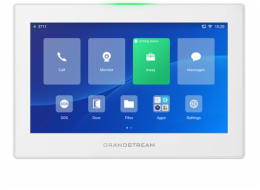 Grandstream GSC3574 SIP interkom a řídicí stanice, 7" dotyk.obrazovka, Wi-Fi 6, BT, 6 SIP účtů, bílý