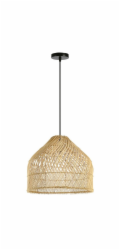 IMMAX BOHO PELO designové závěsné svítidlo, D40cm, E27, přírodní ratan