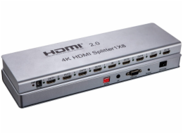 PremiumCord&nbsp;HDMI&nbsp;2.0&nbsp;splitter&nbsp;1-8&nbsp;portů,&nbsp;4K&nbsp;x&nbsp;2K/60Hz,&nbsp;FULL&nbsp;HD,&nbsp;3D,&nbsp;repeater&nbsp;v&nbsp;setu