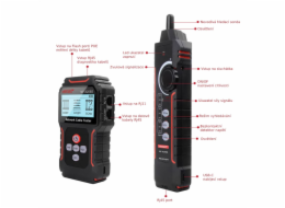W-Star Tester kabelů UTP WSNF8209S, RJ45, Poe, hledací sonda, flash port