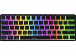 Genesis herní klávesnice THOR 660 G2/Gateron Red/USB+BT/US layout/Černá