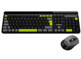 CANYON HSET-W5 bezdrátový SET CS klávesnice + optická myš, 2,4 Ghz, 105 kláves, černý