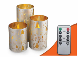 Vosková LED svíčka MOON IN THE ROOM ML95 sada 3ks