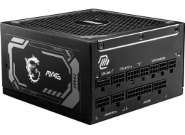 MSI zdroj MAG A1250GL PCIE5/ 1250W/ ATX3.1/ akt. PFC/ 7 let celk. záruka/ 135mm fan/ modulární kabeláž/ 80PLUS Gold