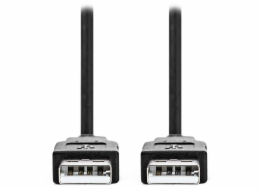 NEDIS kabel USB 2.0/ zástrčka USB-A - zástrčka USB-A/ černý/ bulk/ 5m